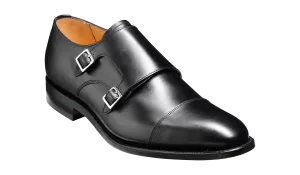 Barker Tunstall Buckle-Monk Shoe  - Black Calf