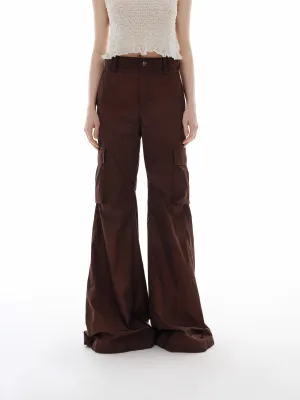 Cargo Style Flared Pants