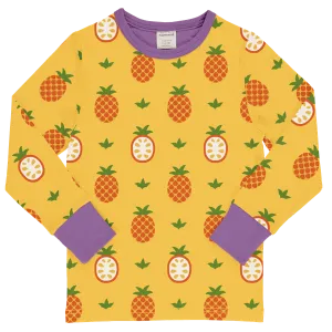 Maxomorra Pineapple Organic Cotton Long Sleeved Top